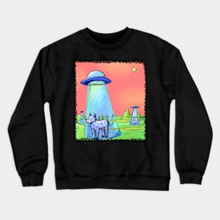 Ufo's stealing cows Crewneck Sweatshirt